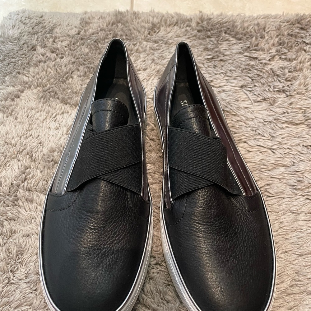 Stuart Weitzman Black Slip-On Loafers
